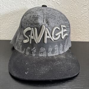 Black Graffiti SAVAGE SnapBack Hat
